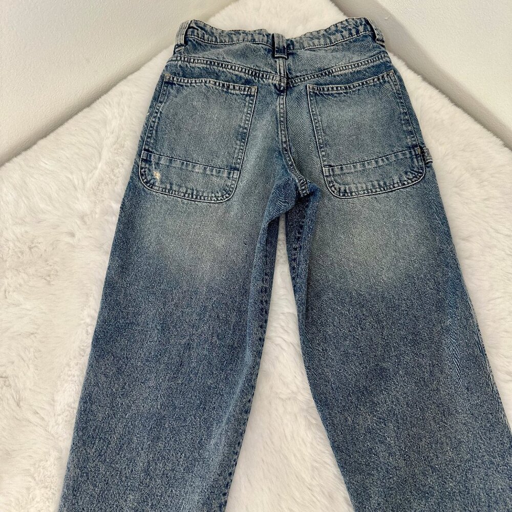 H&M Girls Baggy Fit Jeans – Distressed Light Wash - Picture 7 of 13